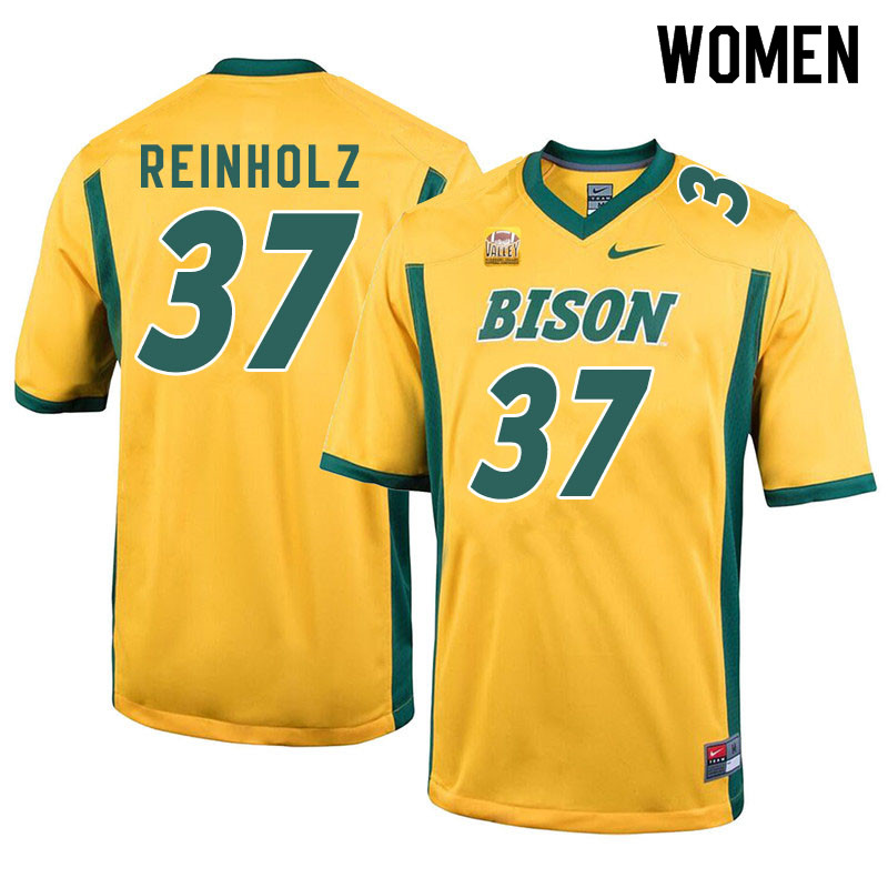 Women #37 Jake Reinholz North Dakota State Bison College Football Jerseys Sale-Yellow